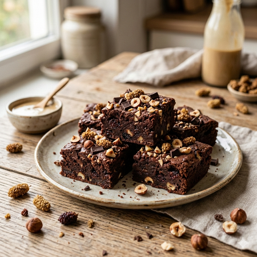 Şekersiz Unsuz Kek Tarifi: Kuru Dutlu ve Tahinli Sağlıklı Brownie